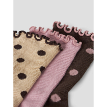 NAME IT 3-Pak Strømper Nina Chocolate Plum 